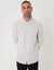 Stone Stripe Linen Cotton Blend Long Sleeve Shirt