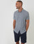Blue Geometric Print Short Sleeve Shirt