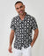 Black Palm Tree Print Short Sleeve Shirt