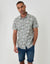 Sage Green Tropical Print Cotton Poplin Short Sleeve Shirt