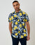 Navy Lemon Print Cotton Poplin Short Sleeve Shirt