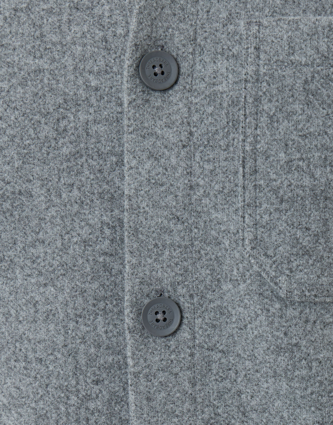 Long Sleeve Button Up Shacket in Grey Marl