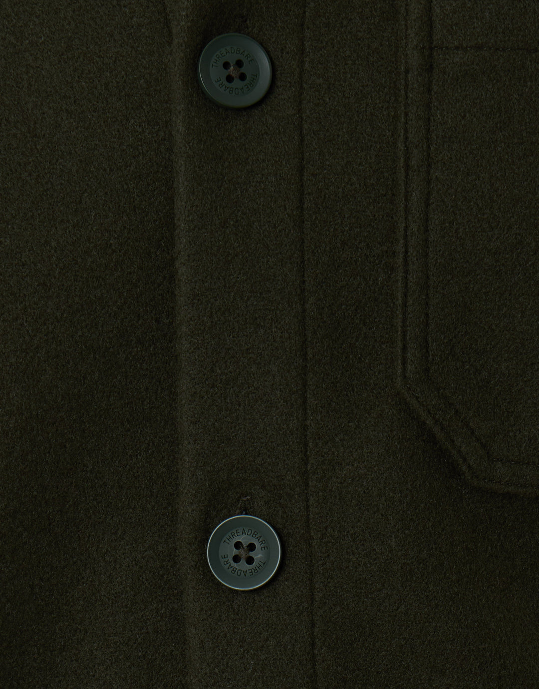 Long Sleeve Button Up Shacket in Forest Green
