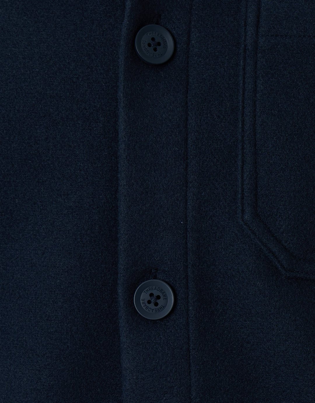 Long Sleeve Button Up Shacket in Navy