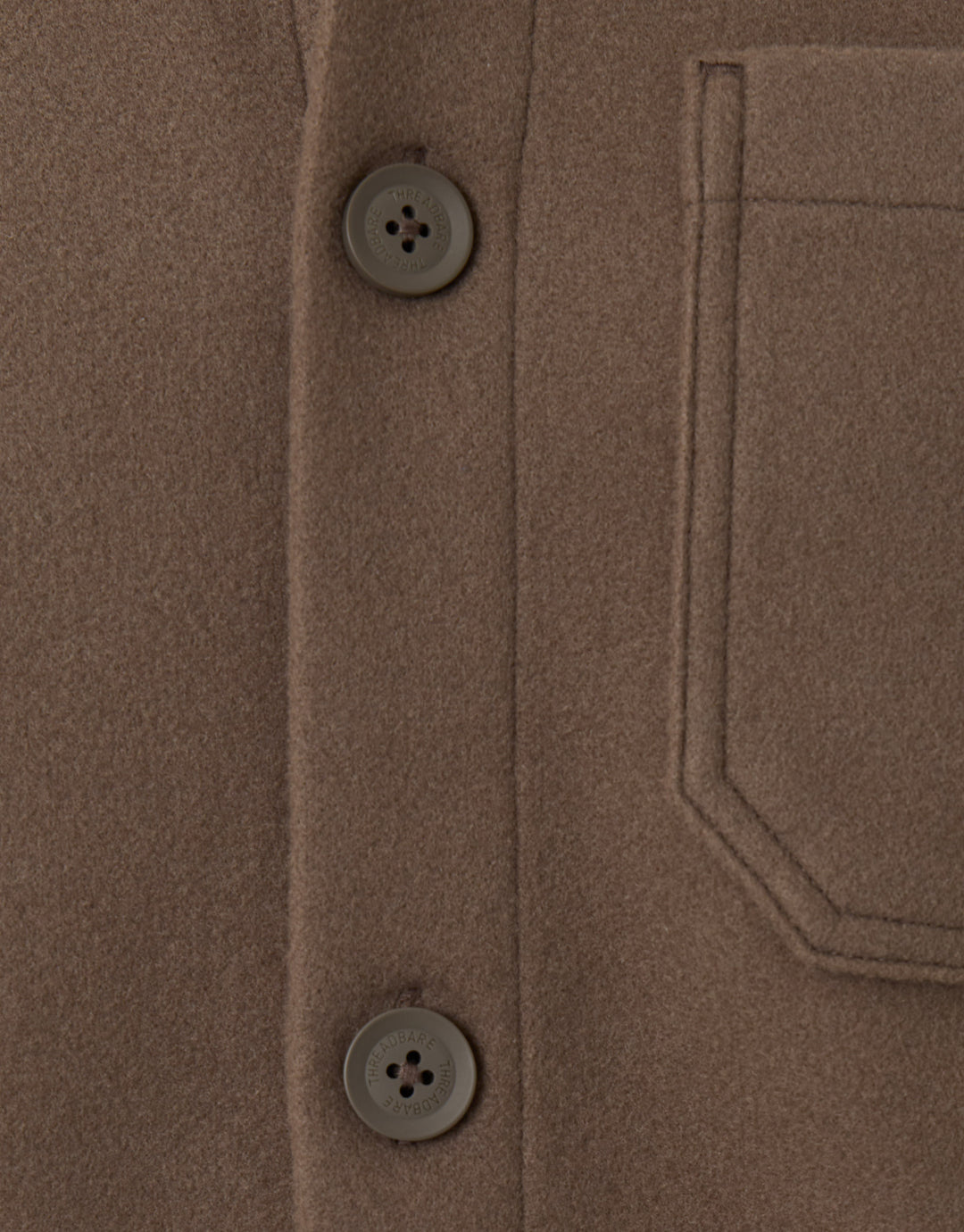 Long Sleeve Button Up Shacket in Mushroom Brown
