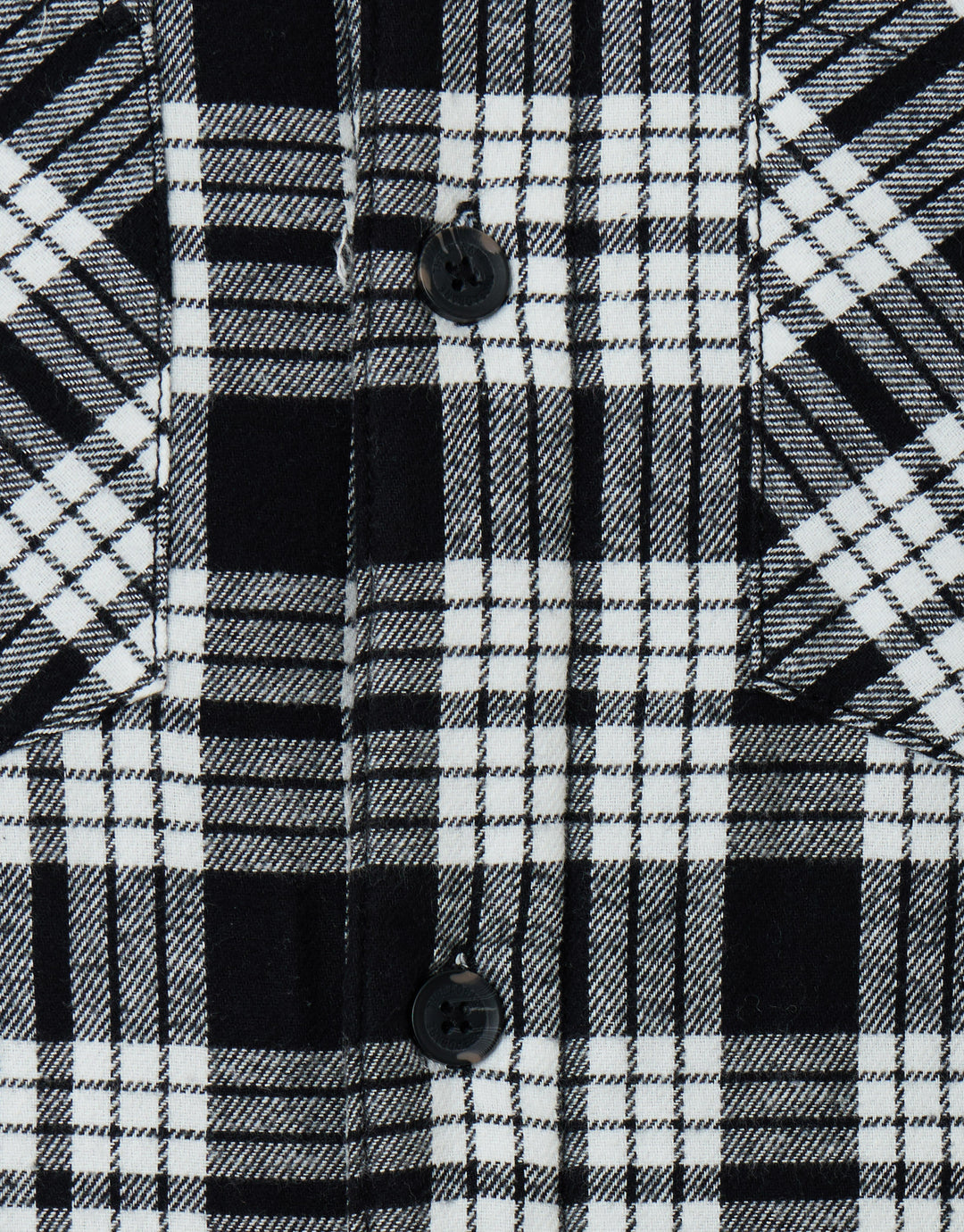 Quilted Hooded Shacket in Black Check
