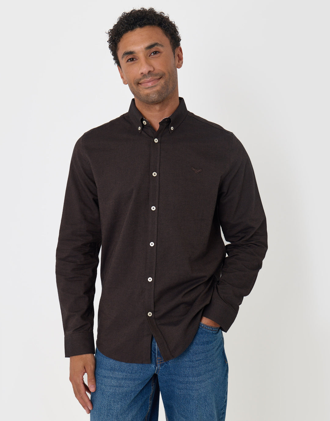 The Classic Cotton Oxford Shirt in Dark Brown