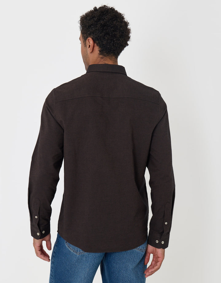 The Classic Cotton Oxford Shirt in Dark Brown