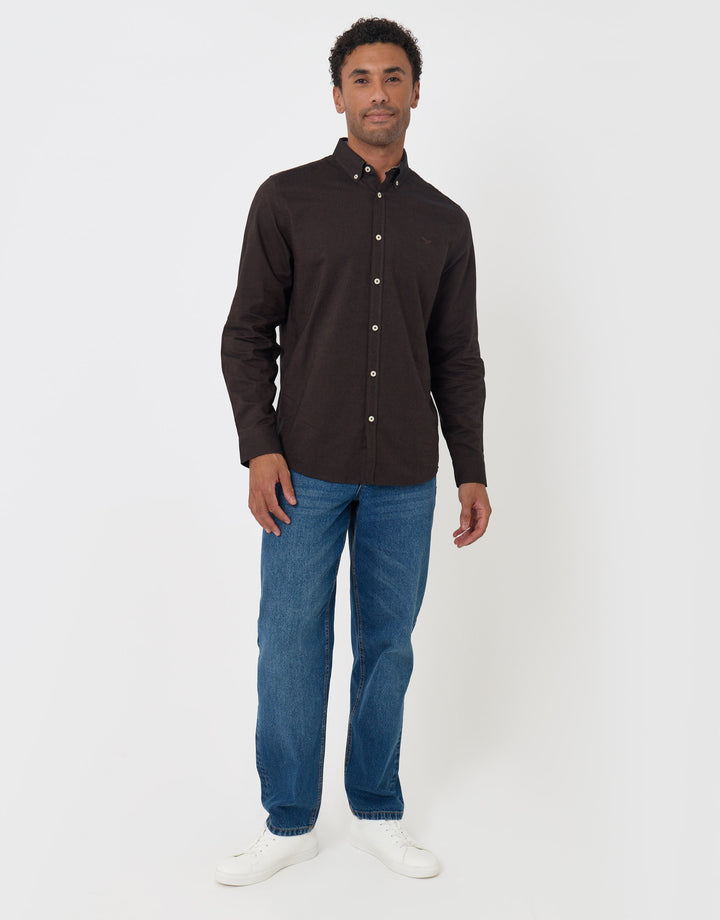 The Classic Cotton Oxford Shirt in Dark Brown
