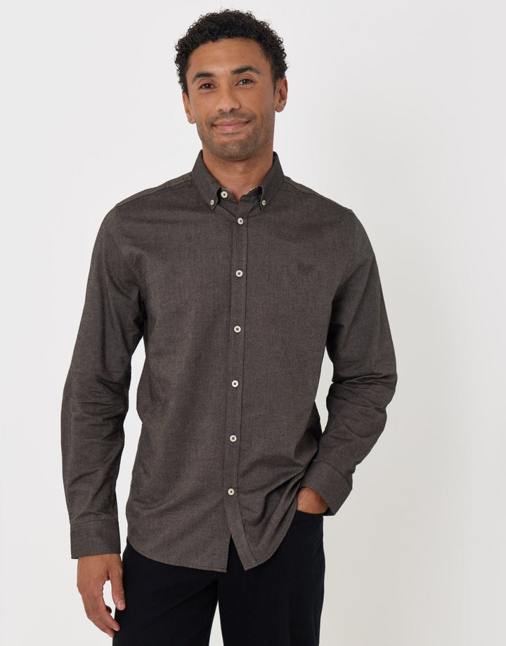 The Classic Cotton Oxford Shirt in Taupe