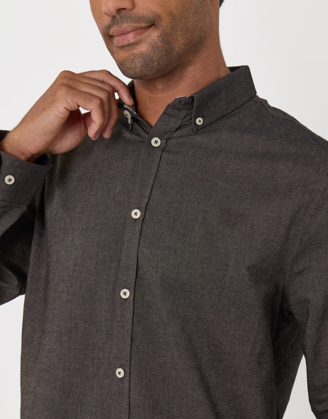 The Classic Cotton Oxford Shirt in Taupe