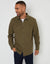 Khaki Green Brushed Flannel Cotton Long Sleeve Shirt