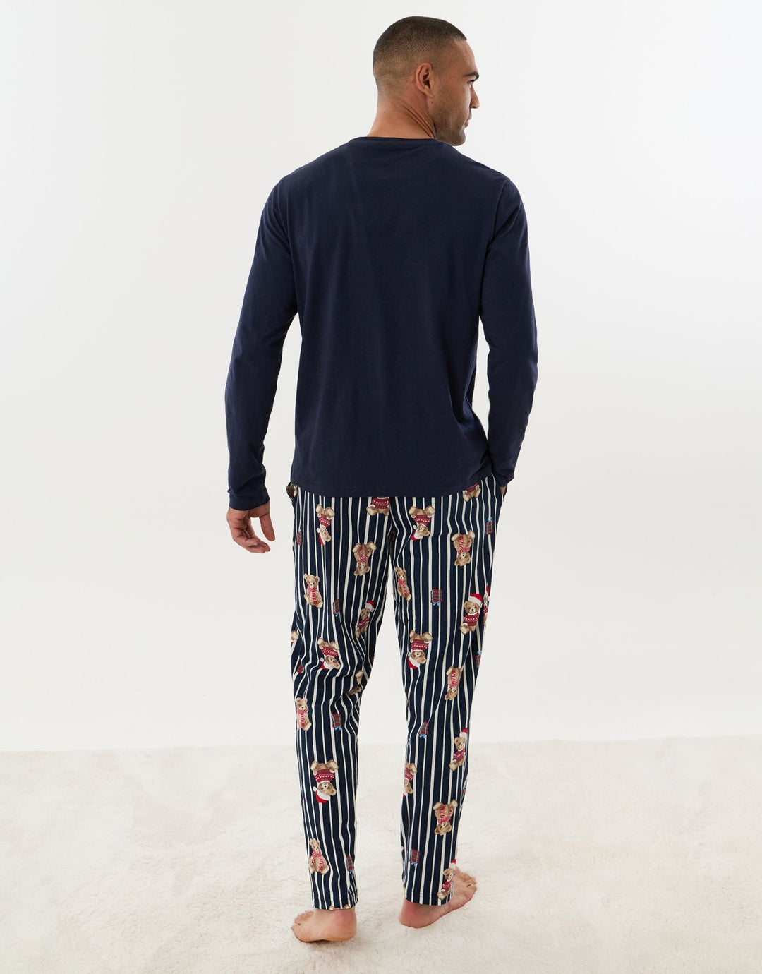 Teddy Bear Pyjama Set in Navy