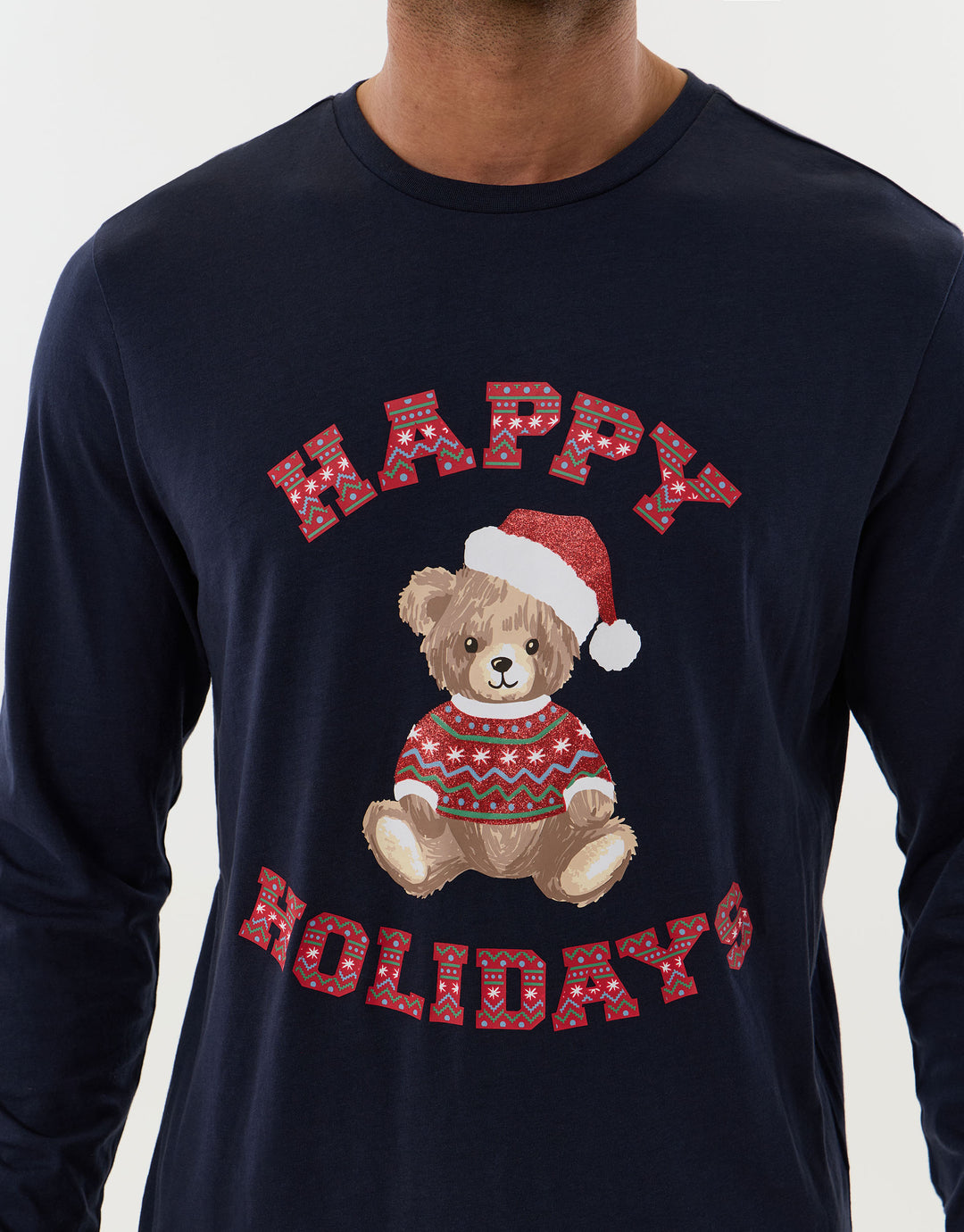 Teddy Bear Pyjama Set in Navy