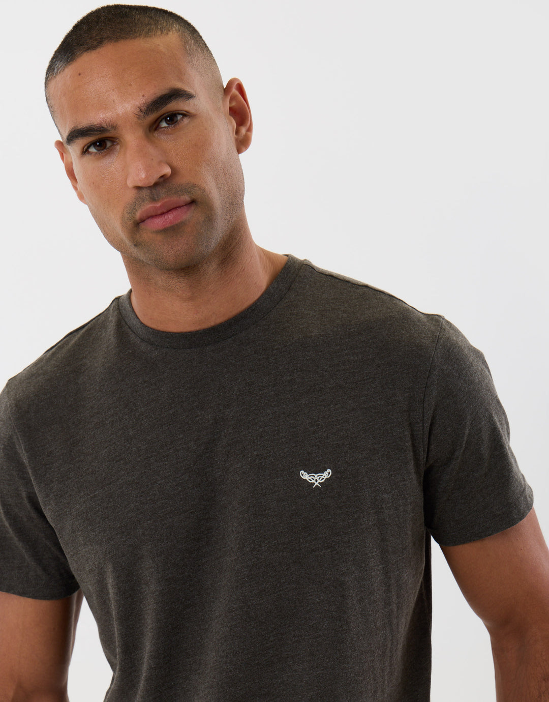 Threadbare Cotton Rich T-Shirt and Trouser Pyjama Set in Chocolate Brown Check - detail