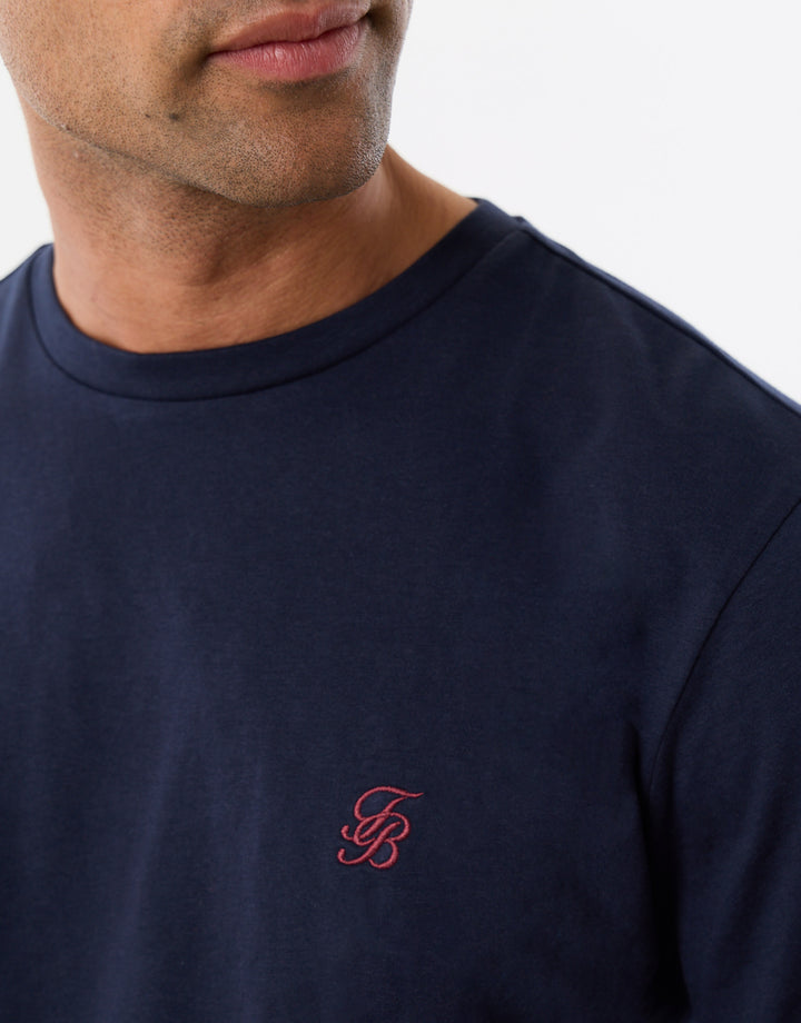 Grandad Collar Pyjama Set in Navy Check