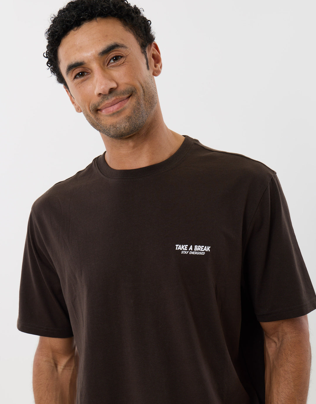 Coffee Break Pyjama Set in Chocolate Brown Check