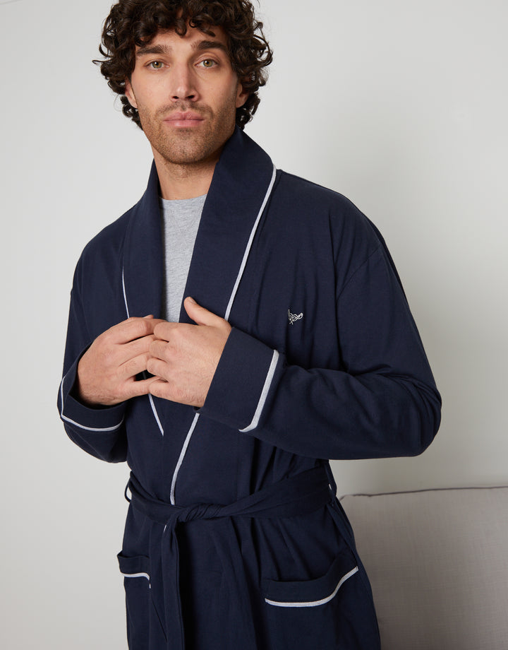 Navy Lightweight Dressing Gown
