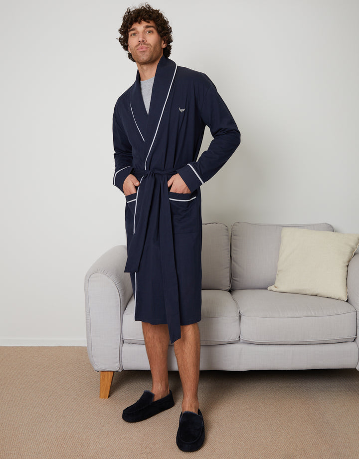 Navy Lightweight Dressing Gown