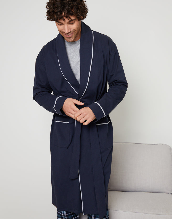Navy Lightweight Dressing Gown