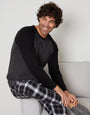 Grey Raglan Sleeve & Check Pant Pyjamas (2-Piece Set)