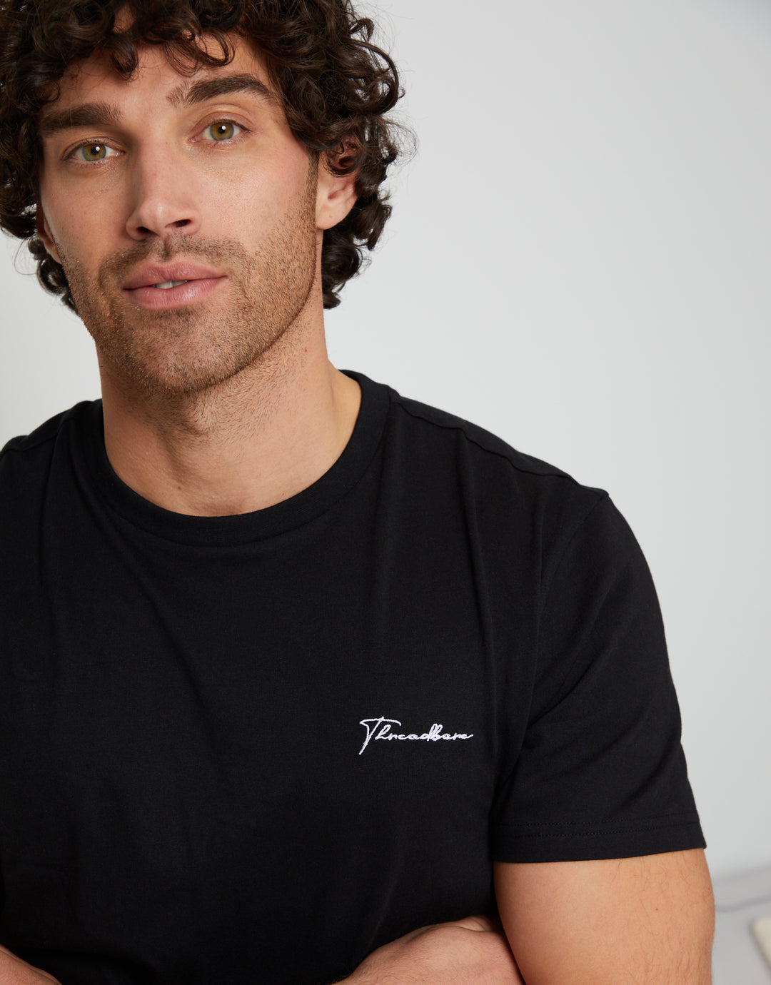 Black Embroidered Short Sleeve Pyjamas (2-Piece Set)