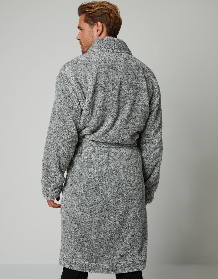 Light Grey Teddy Dressing Gown