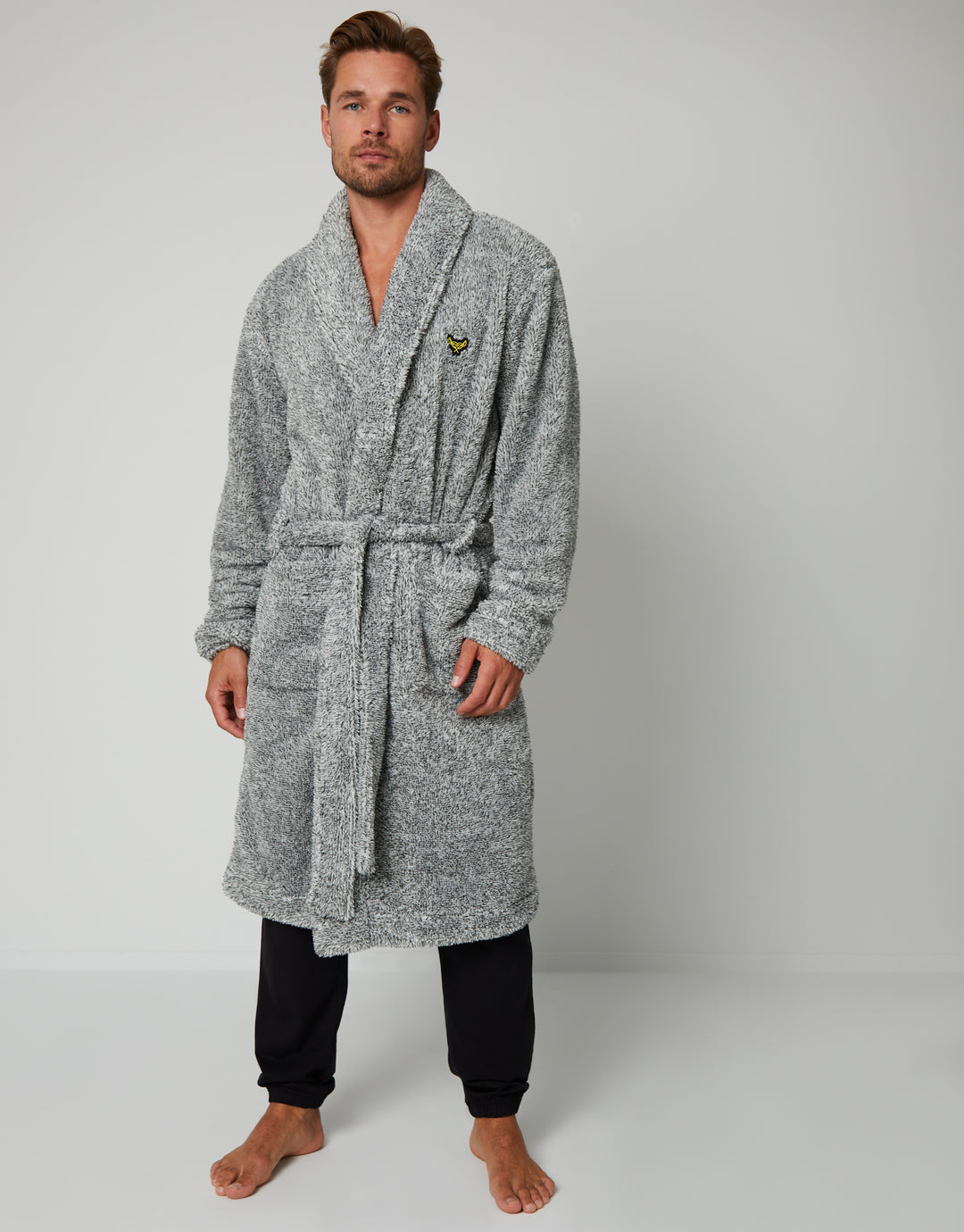 Light Grey Teddy Dressing Gown