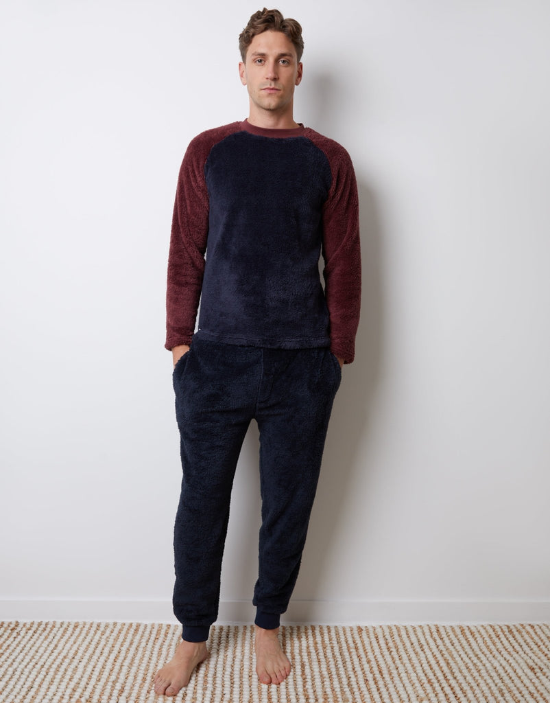 Borg Raglan Sweatshirt Lounge Set