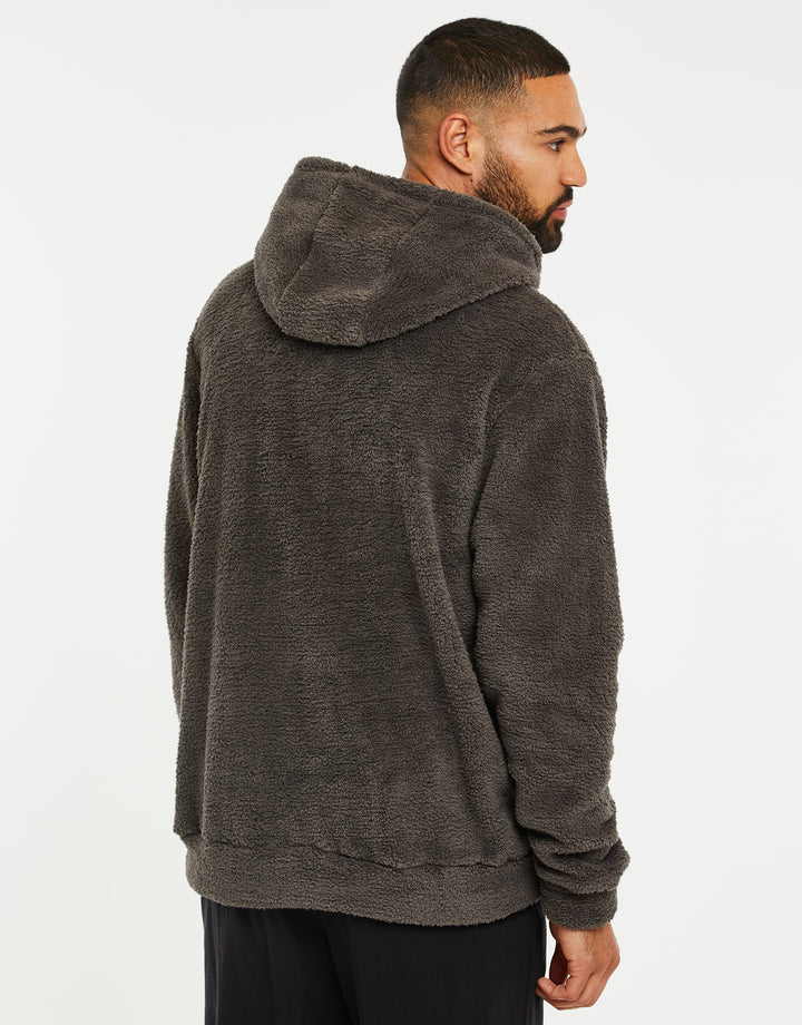 Slate Grey Borg Lounge Hoodie