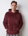 Burgundy Borg Lounge Hoodie