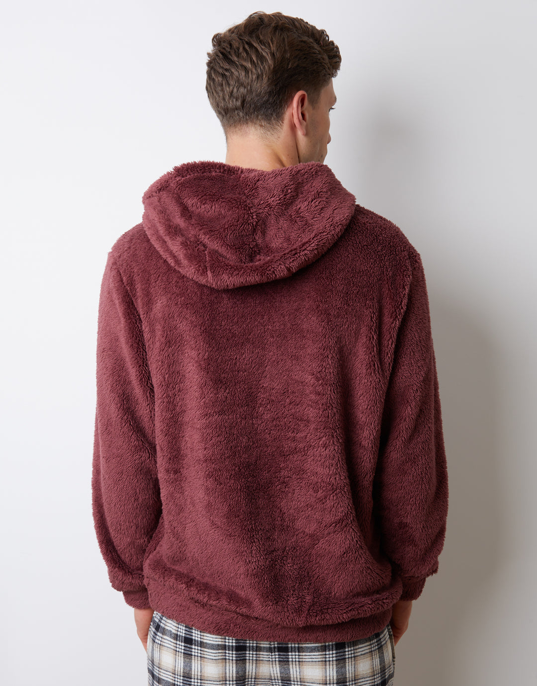 Burgundy Borg Lounge Hoodie
