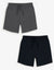 Black & Slate Grey Lounge Shorts (2 Pack)
