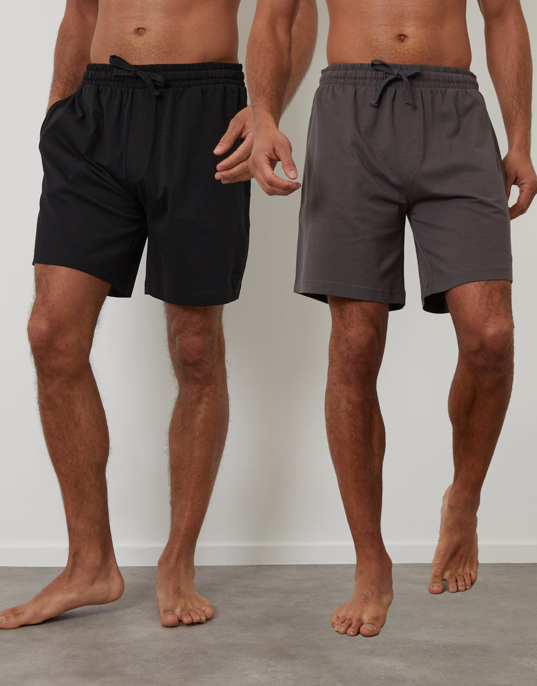 Black & Slate Grey Lounge Shorts (2 Pack)
