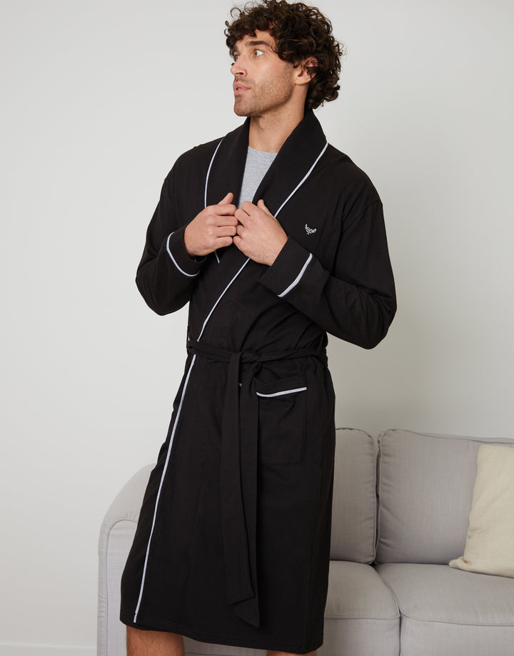 Black Lightweight Dressing Gown