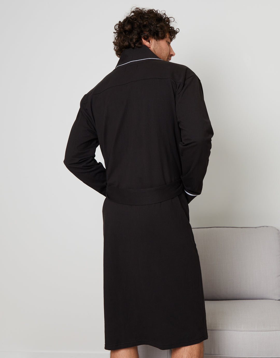 Black Lightweight Dressing Gown