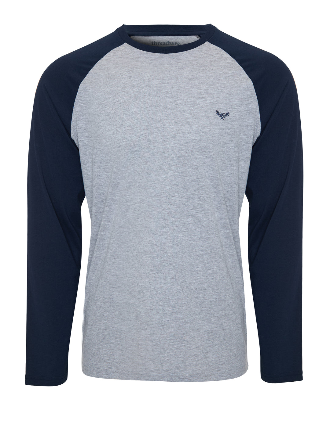 Grey & Navy Raglan Sleeve Pyjamas (2-Piece Set)