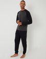 Grey & Black Raglan Sleeve Pyjamas (2-Piece Set)