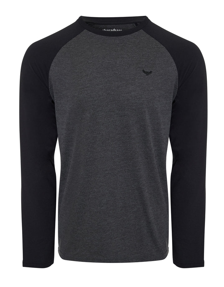 Grey & Black Raglan Sleeve Pyjamas (2-Piece Set)