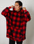 Red Check Borg Oversized Hoodie