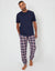 Navy Check Textured Short Sleeve Pyjamas (2-Piece Set)