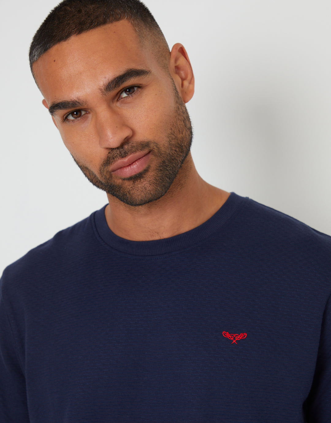 Navy Check Textured Short Sleeve Pyjamas (2-Piece Set)