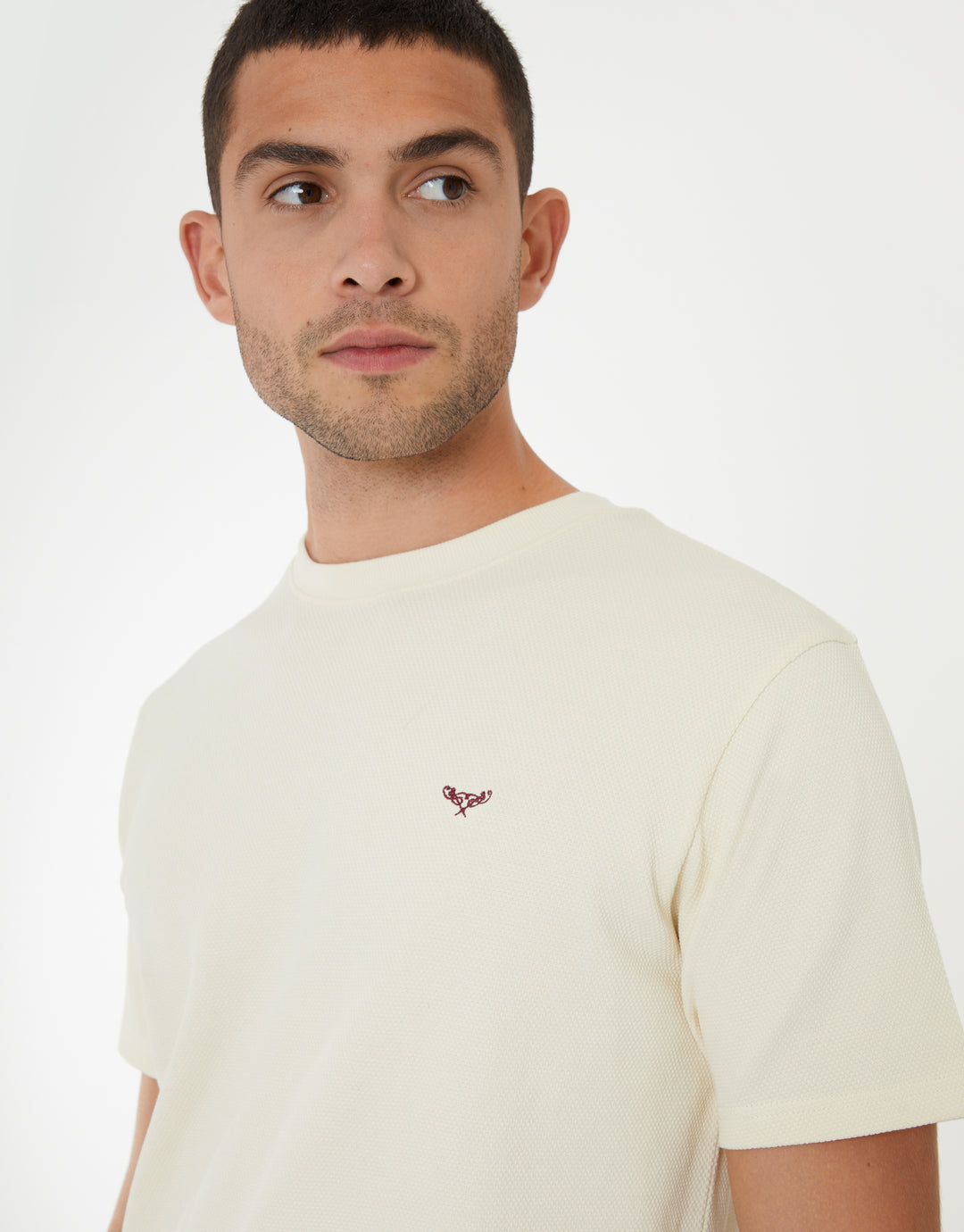 Stone Textured T-Shirt & Check Short Pyjamas (2-Piece Set)