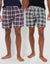 Check Brushed Cotton Flannel Lounge Shorts (2 Pack)