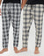 Black & Ecru Check Brushed Cotton Lounge Bottoms (2 Pack)