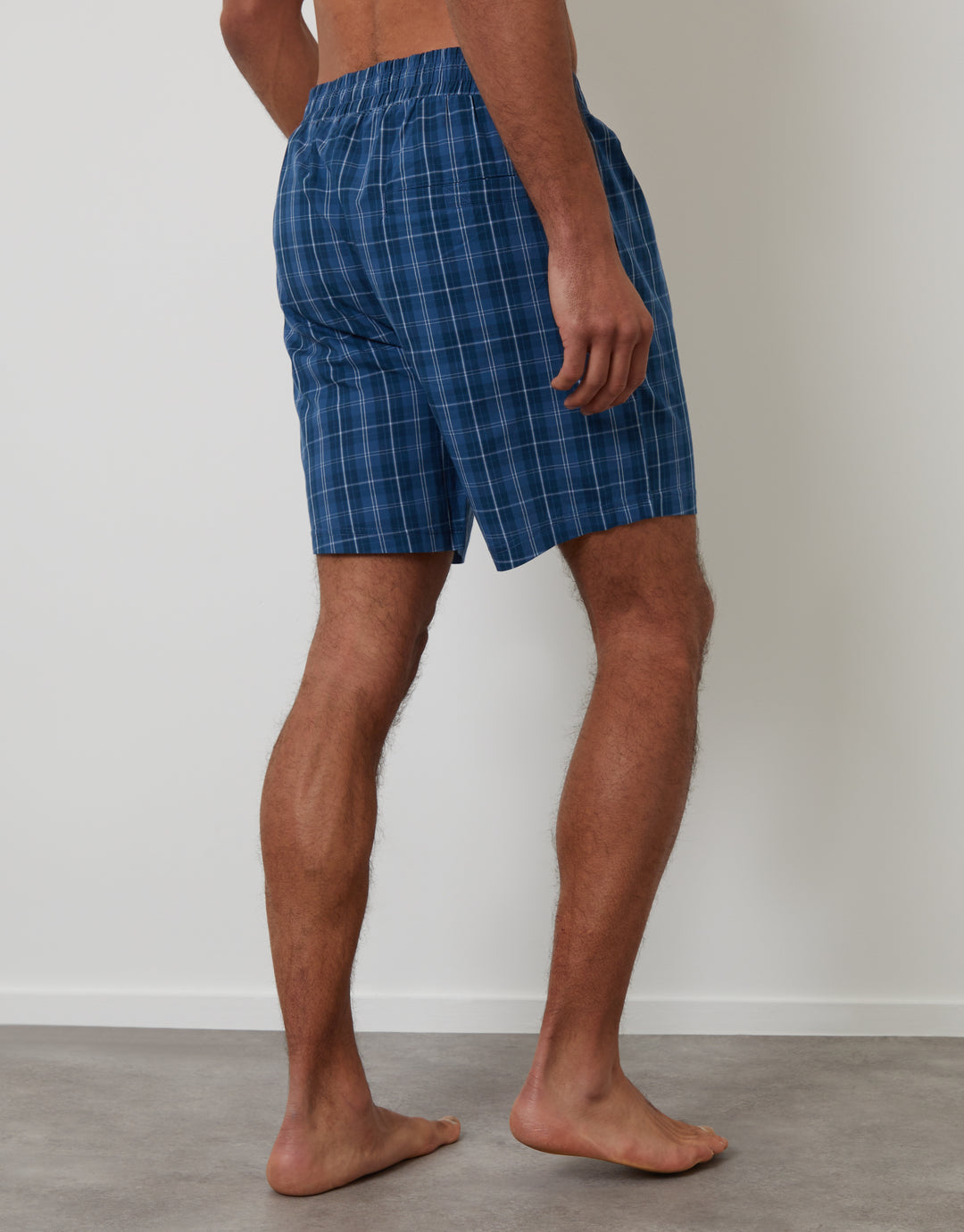 Blue Check Cotton Lounge Shorts (3 Pack)