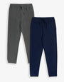 Slate Grey & Navy Waffle Textured Jogger-Style Lounge Pants (2 Pack)
