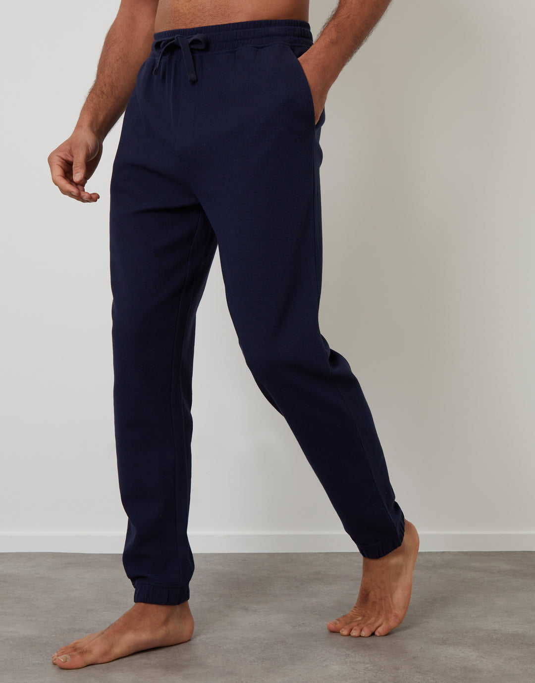 Slate Grey & Navy Waffle Textured Jogger-Style Lounge Pants (2 Pack)