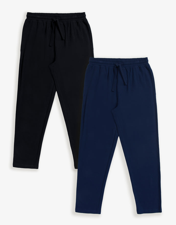 Navy & Black Popcorn Textured Jogger-Style Lounge Pants (2 Pack)