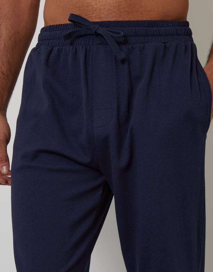 Navy & Black Popcorn Textured Jogger-Style Lounge Pants (2 Pack)